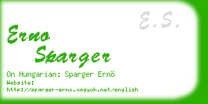 erno sparger business card